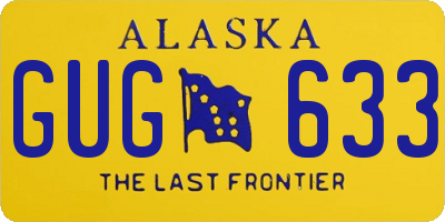 AK license plate GUG633
