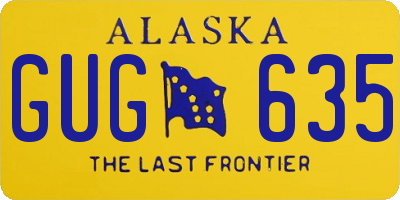 AK license plate GUG635