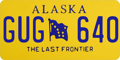 AK license plate GUG640