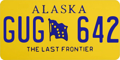 AK license plate GUG642