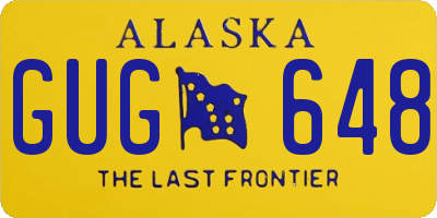 AK license plate GUG648