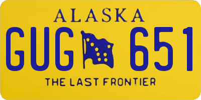 AK license plate GUG651