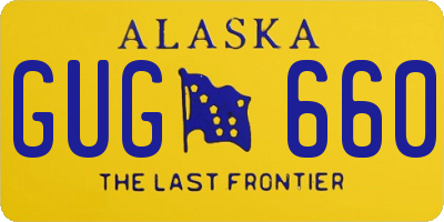 AK license plate GUG660