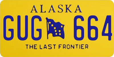 AK license plate GUG664