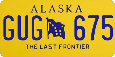AK license plate GUG675