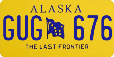 AK license plate GUG676