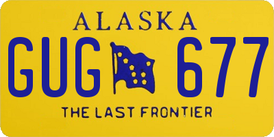 AK license plate GUG677