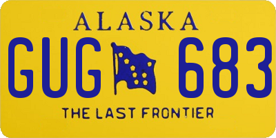 AK license plate GUG683