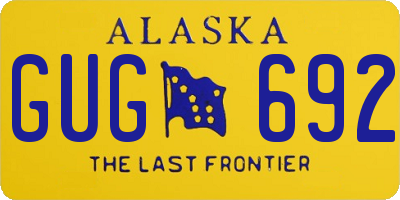 AK license plate GUG692