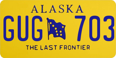 AK license plate GUG703