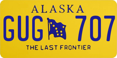 AK license plate GUG707