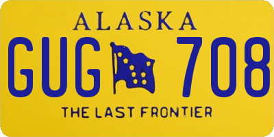 AK license plate GUG708