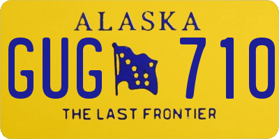 AK license plate GUG710