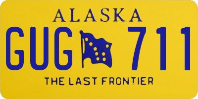 AK license plate GUG711