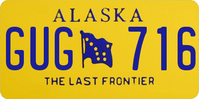 AK license plate GUG716