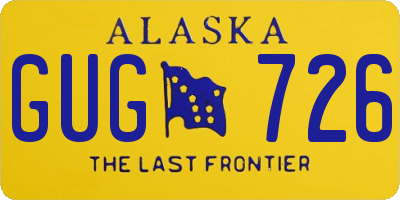AK license plate GUG726