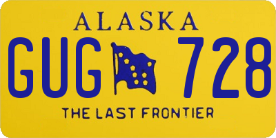 AK license plate GUG728