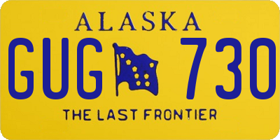 AK license plate GUG730