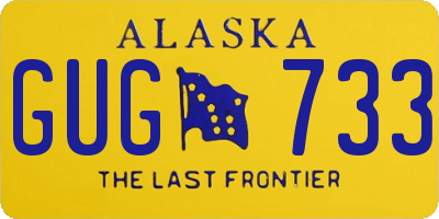 AK license plate GUG733