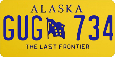 AK license plate GUG734