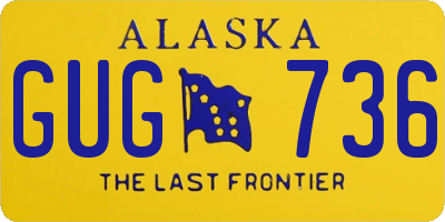 AK license plate GUG736