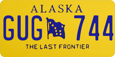 AK license plate GUG744