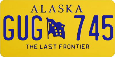 AK license plate GUG745