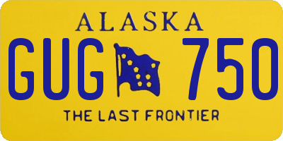 AK license plate GUG750