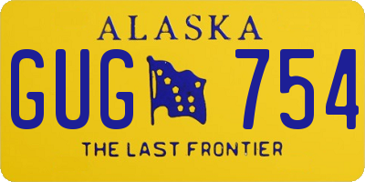 AK license plate GUG754