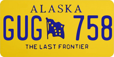 AK license plate GUG758