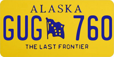 AK license plate GUG760