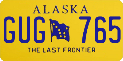 AK license plate GUG765