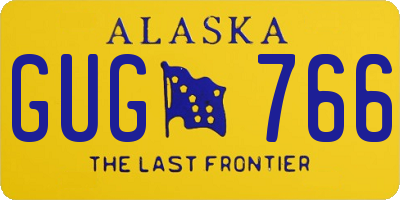 AK license plate GUG766