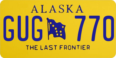 AK license plate GUG770