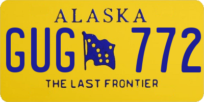AK license plate GUG772