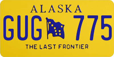 AK license plate GUG775