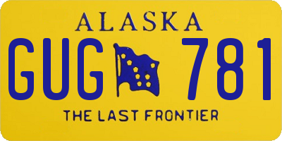 AK license plate GUG781