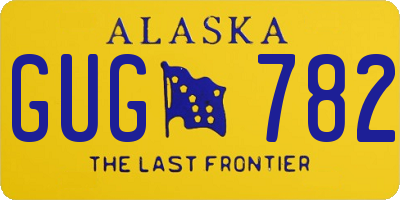 AK license plate GUG782