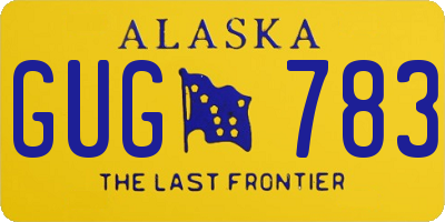 AK license plate GUG783