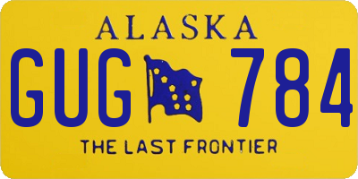 AK license plate GUG784