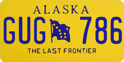 AK license plate GUG786