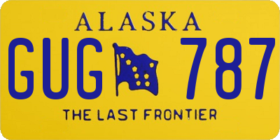 AK license plate GUG787