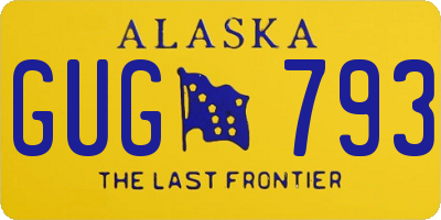 AK license plate GUG793
