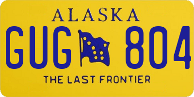 AK license plate GUG804