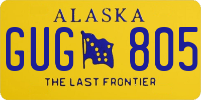 AK license plate GUG805