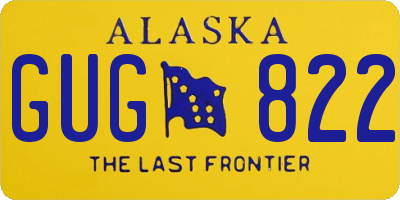 AK license plate GUG822
