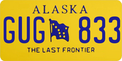 AK license plate GUG833