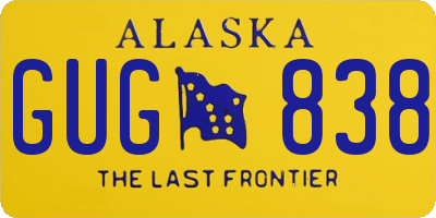 AK license plate GUG838