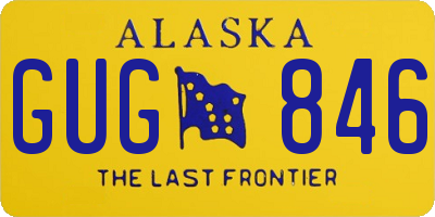 AK license plate GUG846