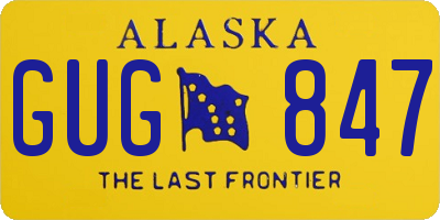 AK license plate GUG847